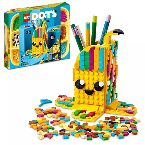LEGO 41948 DOTS Simpatica Banana - Portapenne, Decorazione per la Cameretta