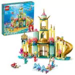 LEGO 43207 Disney Il Palazzo Sottomarino di Ariel, Castello Giocattolo con Mini Bamboline della Sirenetta