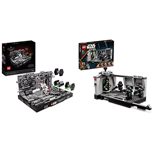 LEGO 75329 Star Wars Diorama Volo sulla Trincea della Morte Neraet Guerre Stellari per Adulti & 75324 Star Wars l’Attacco del Dark Trooper