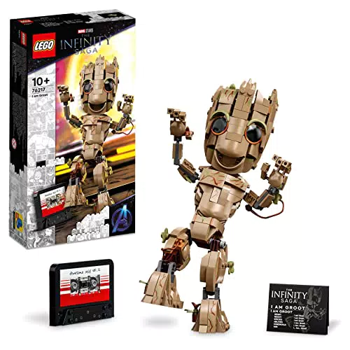 LEGO 76217 Marvel Io Sono Grootet Costruzioni con Modellino Marvel dei Guardiani della Galassiaupereroe Giocattolo