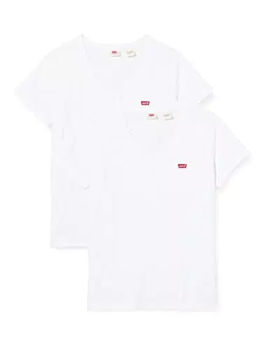 Levi's 2pack Vneck Tee 2 Pack V Neck White +, T-shirt Donna