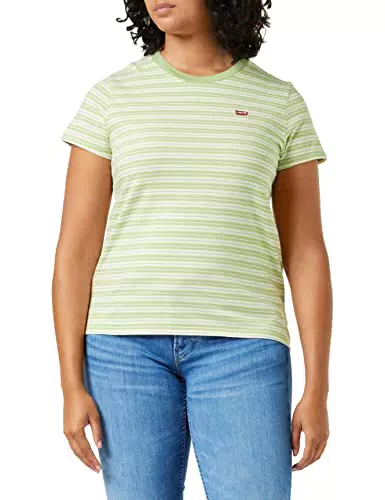 Levi's Perfect Tee Thyme Reseda Stripe, T-shirt Donna