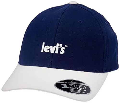 Levi's Poster Logo Flexfit cap Cappello, Blu Navy, Taglia Unica Unisex-Adulto