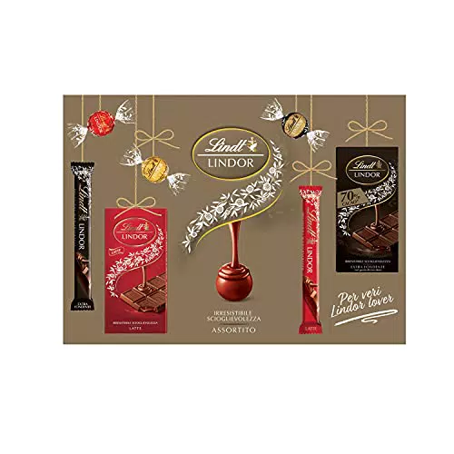 Lindt LINDOR Cioccolato al Latte, Extra Fondente, Bianco