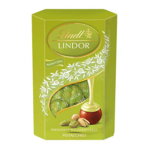 Lindt Lindor Praline di Cioccolato al Latte con Ripieno Pistacchio