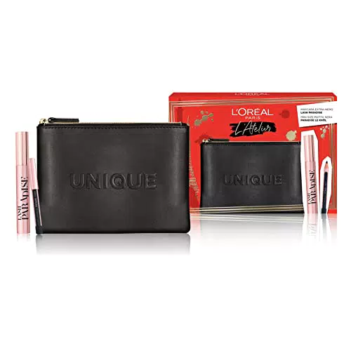L'Oréal Paris, Pochette con Mascara Extra-Nero Lash Paradise e Mini-Matita Nera Le Khôl Naturel Paradise