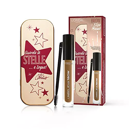 L'Oréal Paris Pochette Idea Regalo Donna, Include Gel Sopracciglia a Lunga Tenuta Unbelievabrow