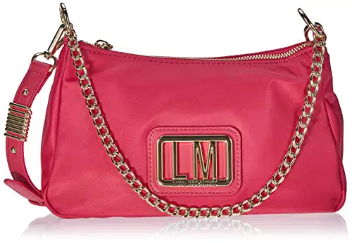 Love Moschino borsa a spalla Lm plaque donna fucsia