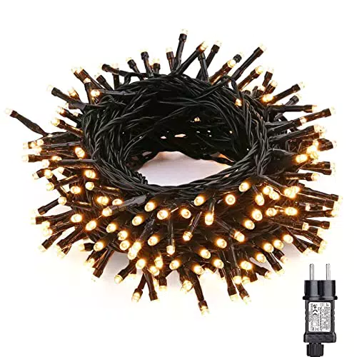 NEXVIN Luci Albero di Natale Bianco Caldo Catena luminosa 20M 200 LEDuci di Natale con 8 modalità