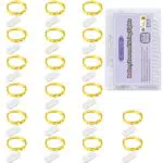 Luci LED a Batteria, 1M 20 Pezzi Micro Luci Stringa 10 LEDs Filo di Rame Impermeabile Catena Luminos Decorativa per Esterni e Interni