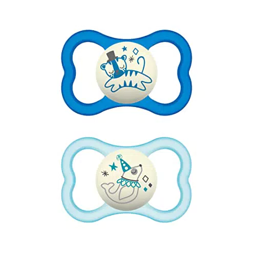 Mam Air Night Ciuccio Luminoso In Set Da 2, In Silicone