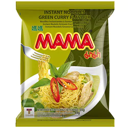 Mama Instant Noodles Al Curry Verde 30X55 Grammo - 1650 g