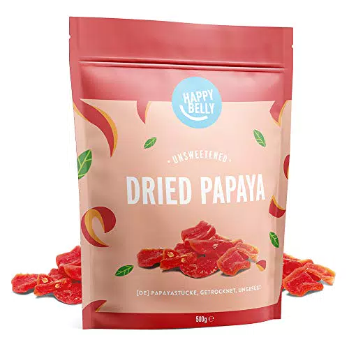 Marchio Amazon, Happy Belly Papaya essiccata non zuccherata