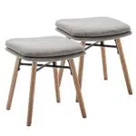 Marchio Amazon - Movian Effy - Set di 2 sgabelli, grigio chiaro