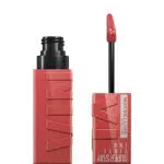 Maybelline New York Tinta Labbra a Lunga Tenuta Superstay Vinyl Ink, Tonalità: 15 PEACHY