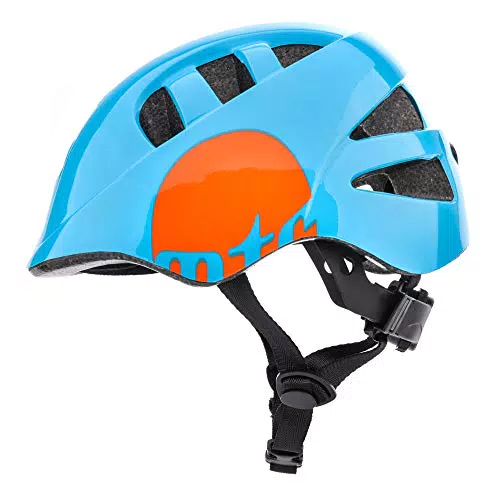 meteor Casco Bici ideale per bambini e adolescenti Caschi perfetto per Downhill Enduro Ciclismo MTB Scooter Helmet Ideale per Tutte Le Forme di attività in Bicicletta TR BLUE)