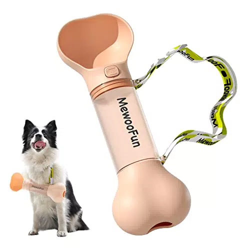 MEWOOFUN - Borraccia per cani, 2 in 1, portatile, per animali domestici