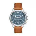 Michael Kors Orologio Analogico al Quarzo Uomo con Cinturino in Pelle MK8490