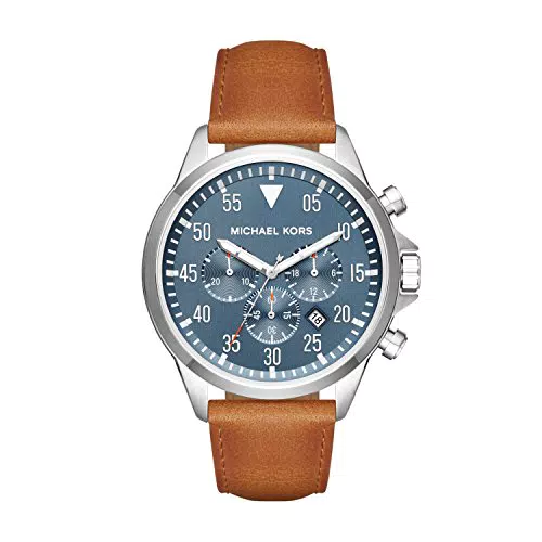 Michael Kors Orologio Analogico al Quarzo Uomo con Cinturino in Pelle MK8490