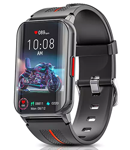 Mingtawn Smart Watch per Uomo Donna, 1, 57 Pollici Full Touch contapassi polso con Cardiofrequenzimetro per Ossigeno nel Sangue
