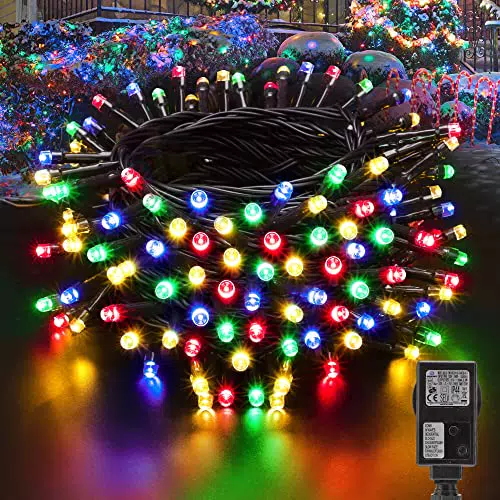 Moxled Luci Albero di Natale Colorate Catena luminosa 10M 100 LEDuci di Natale con 8 Modalità
