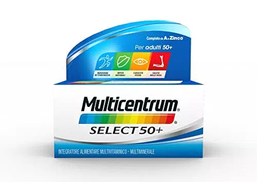 Multicentrum Select 50+, Integratore Alimentare multivitaminico multiminerale con Vitamina B