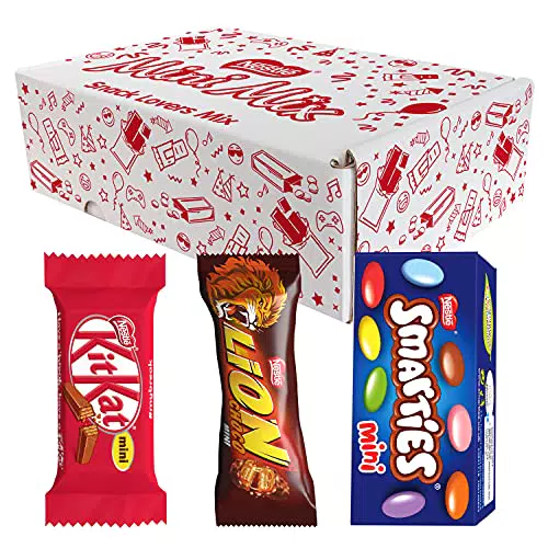 NESTLÉ Mini Mix Snack di Cioccolato al Latte KITKAT LION e SMARTIES Confezione Assortita da 63 Mini Snack 1