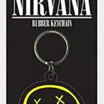 Nirvana smiley portachiavi in gomma, multicolore, 4.5 x 6 cm