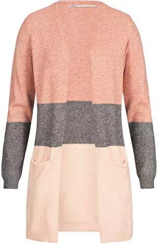 ONLY Long Knitted Cardiganisty Rose Stripes/Cloud Pink Melange