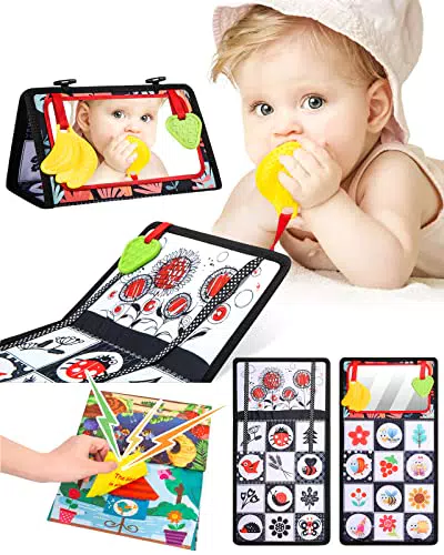 ONLYFUN Specchio Montessori Neonati con Libri per Bambini