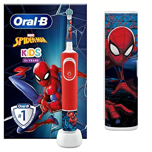 Oral-B Spazzolino Elettrico Ricaricabile Bambini Spiderman Marvel +3 Anni