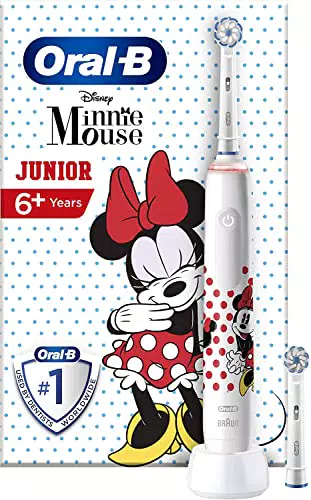 Oral-B Spazzolino Elettrico Ricaricabile Junior Minnie, 2 Testine