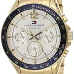 Tommy Hilfiger Orologio Analogico Multifunzione al Quarzo da Uomo con Cinturino in Acciaio Inossidabile Dorato - 1791121