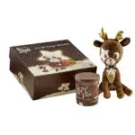 Pan di Stelle Gift Box Peluche Cometa, Idea Regalo con Renna di Peluche by Trudi e Vasetto di Crema Pan di Stelle
