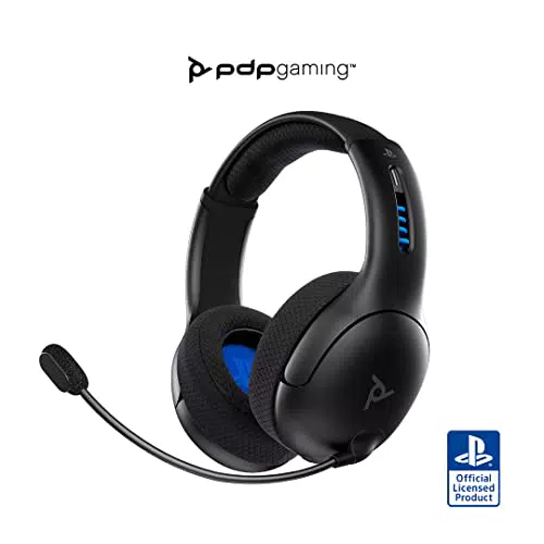 PDP Cuffie Wireless per Playstation 4 & 5, Nero