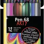 Pennarello Premium - STABILO Pen 68 - ARTY - Astuccio da 12 con appendino - 12 colori assortiti