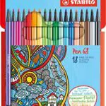Pennarello Premium - STABILO Pen 68 - Astuccio in Cartone da 18 - Colori assortiti