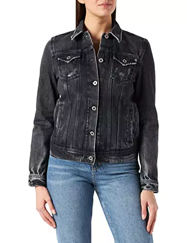 Pepe Jeans Thrift Giacca, Donna, Nero