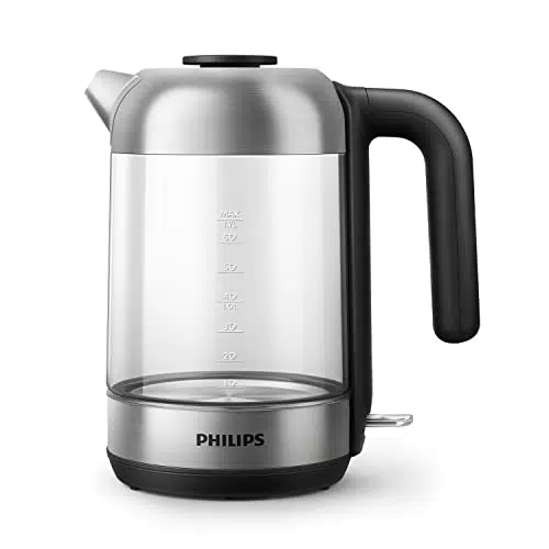 Philips Bollitore in Vetro - 1, 7 L, Coperchio a Mollapia Luminosa