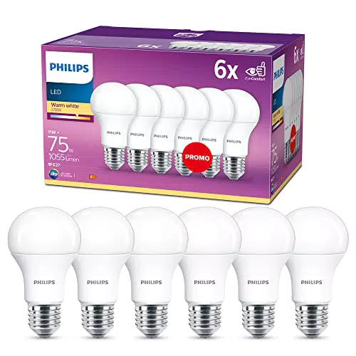 Philips Lampadine LED Goccia, E27, 11 W Equivalenti a 75 W