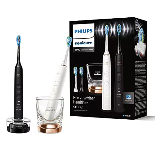 Philips Sonicare DiamondClean Series 9000 - Confezione doppia di Spazzolini Elettrici Sonici