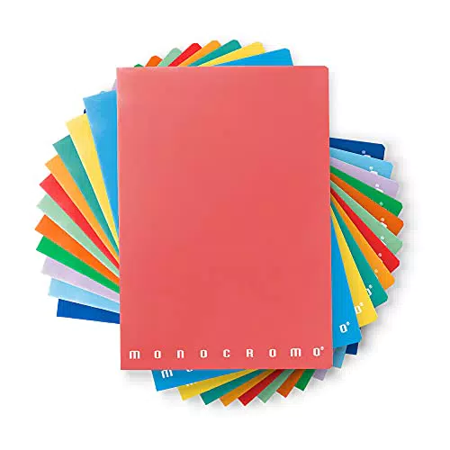 Pigna Monocromo, Quaderno Formato A4, Rigatura 5M, Quadretti 5 mm per 2° e 3° Elementare