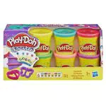 Play-Doh - 6 Vasetti di pasta da modellare sparkle