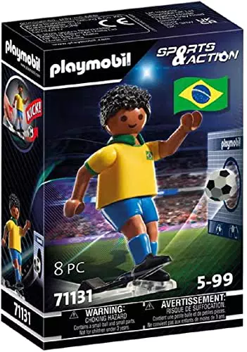 Playmobil- Giocatore Brasile, Colore Natura, 71131