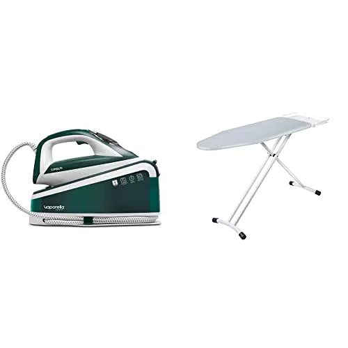 Polti Vaporella Express VE30.20 Generatore di vapore ad alta prestazione e asse da Stiro con Ruote di Trasporto, Basic, 122 X 43.5 Cm