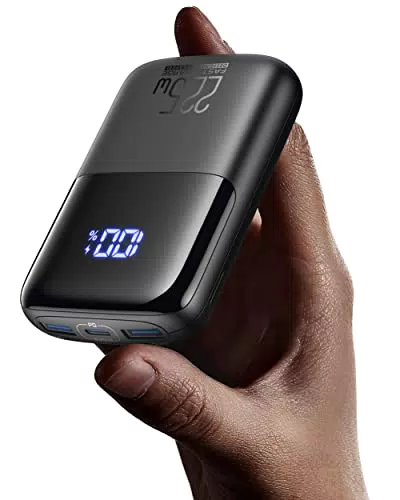 Power Bank Mini, SAFUEL Ultra Compact 10000mAh 22.5W PD 3.0 QC4.0 LED Display 10000mAh Powerbank