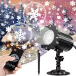 Proiettore Luci Natale per Esterno, Aenamer Lampada Proiettore Fiocchi di Neve con Telecomando