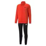 PUMA Clean Sweat Suit FL Tuta da Ginnastica, Rosso Bruciato
