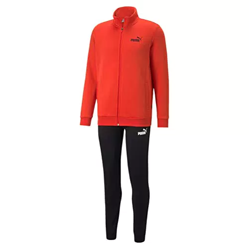 PUMA Clean Sweat Suit FL Tuta da Ginnastica, Rosso Bruciato