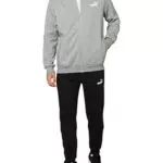 PUMA Clean Sweat Suit FL, Tuta da Uomo, colore Grigio Medio